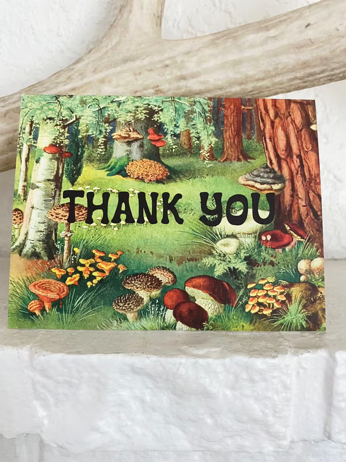 Thank You Woodland Mushroom Greeting Card