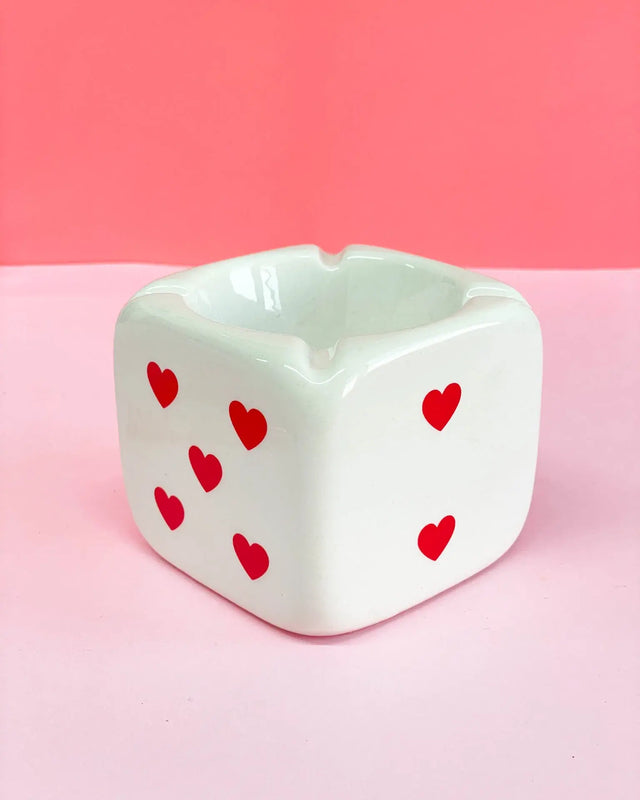 Lucky Heart Dice Ashtray