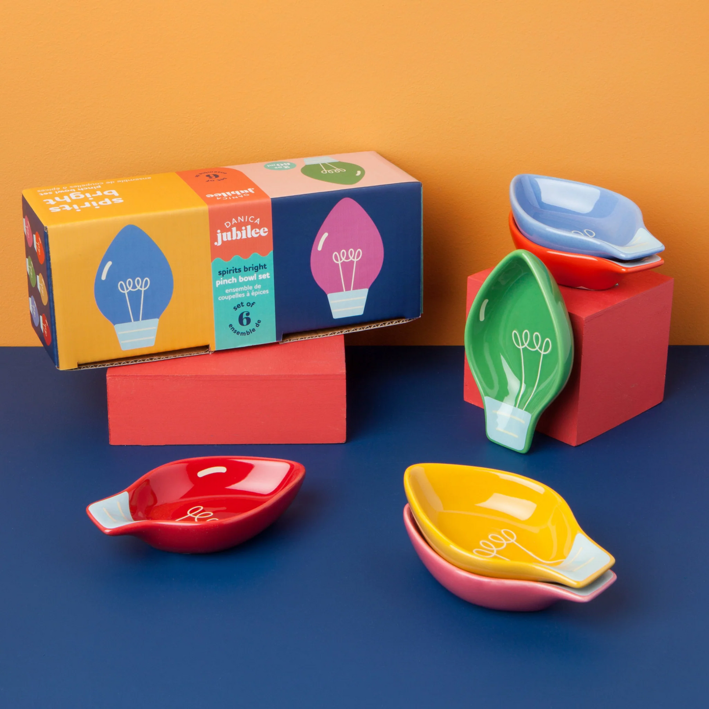 Individual Spirits Bright Shaped Pinch Bowls