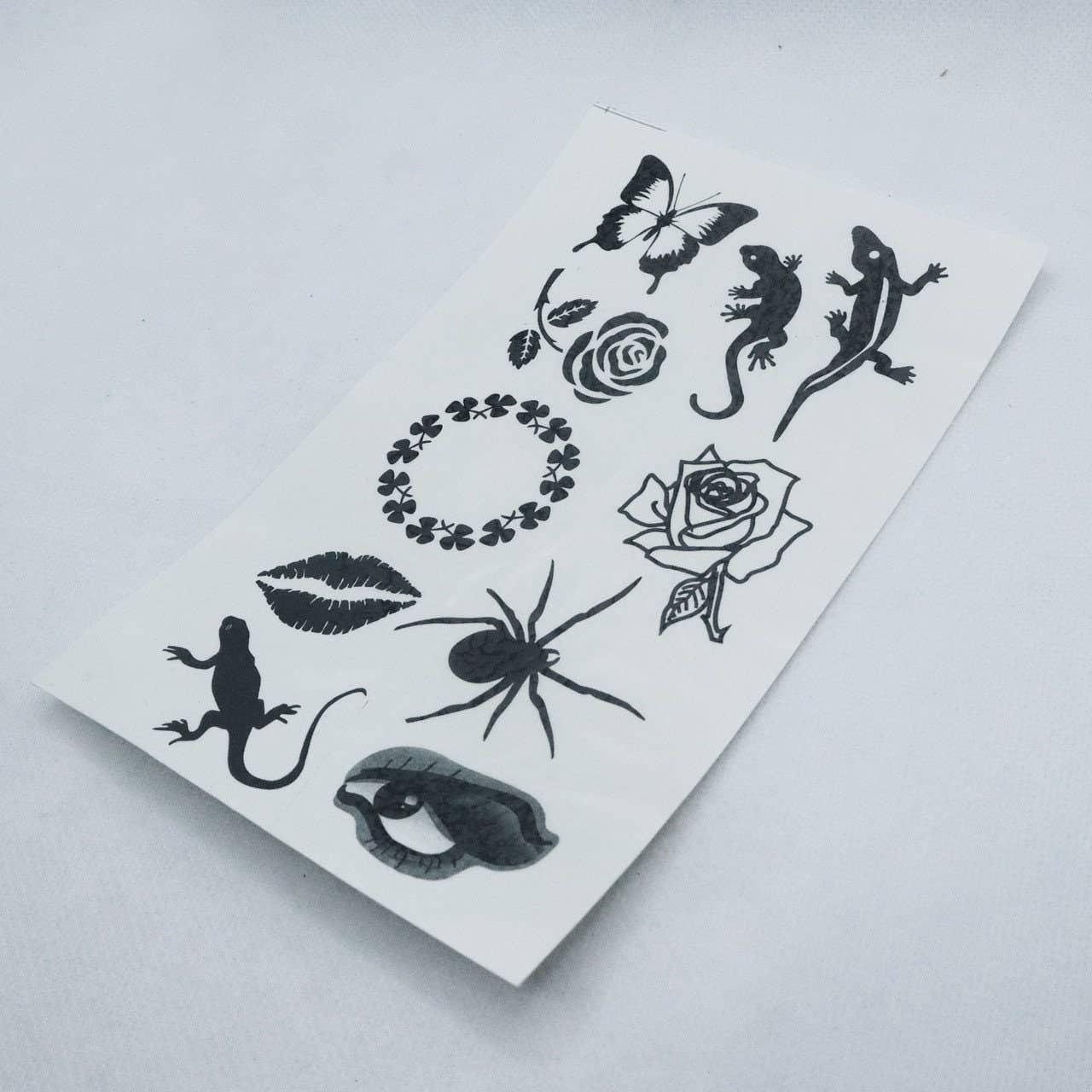 Vintage Graphic Temporary Tattoo Sheet