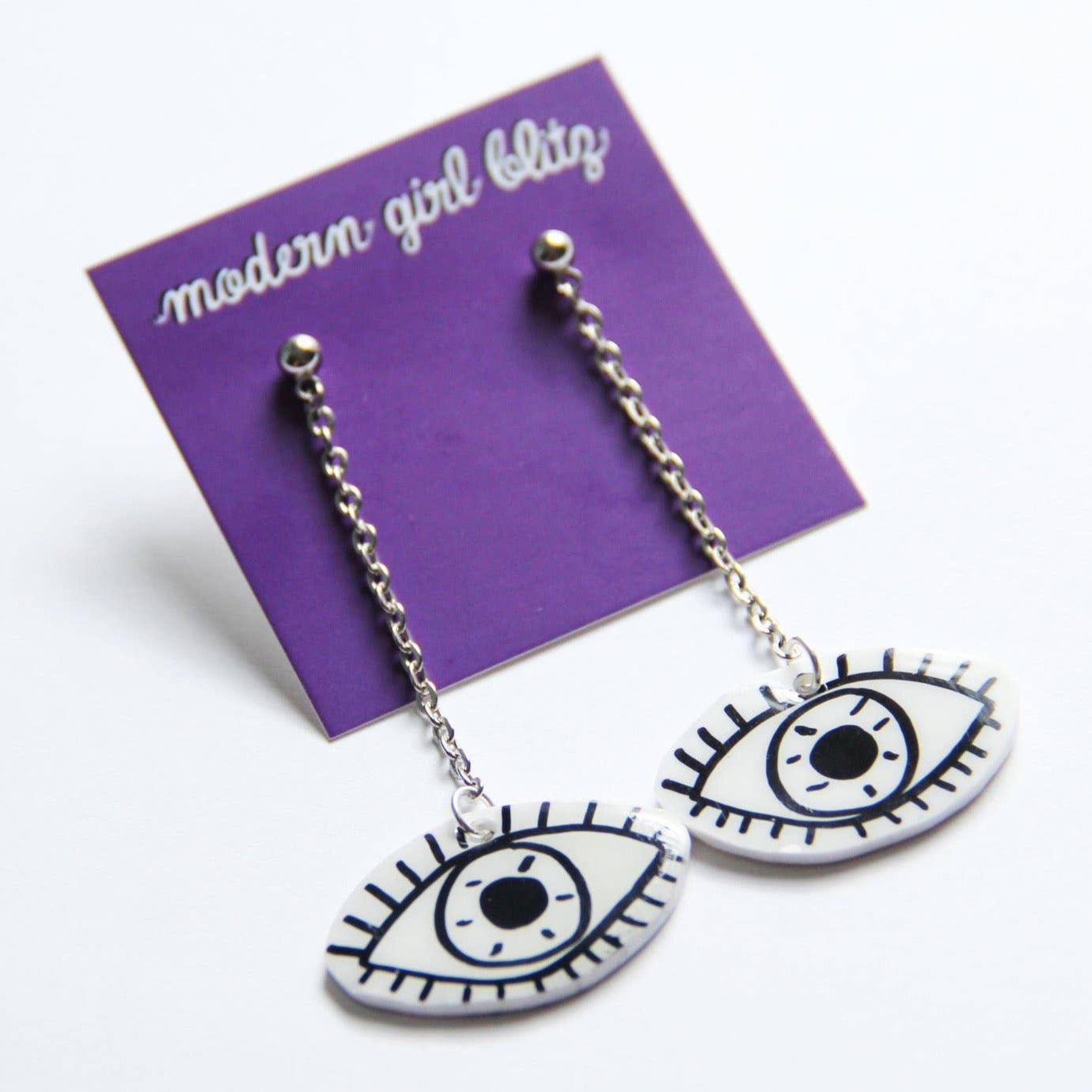 Eye Dangle Handmade Earrings