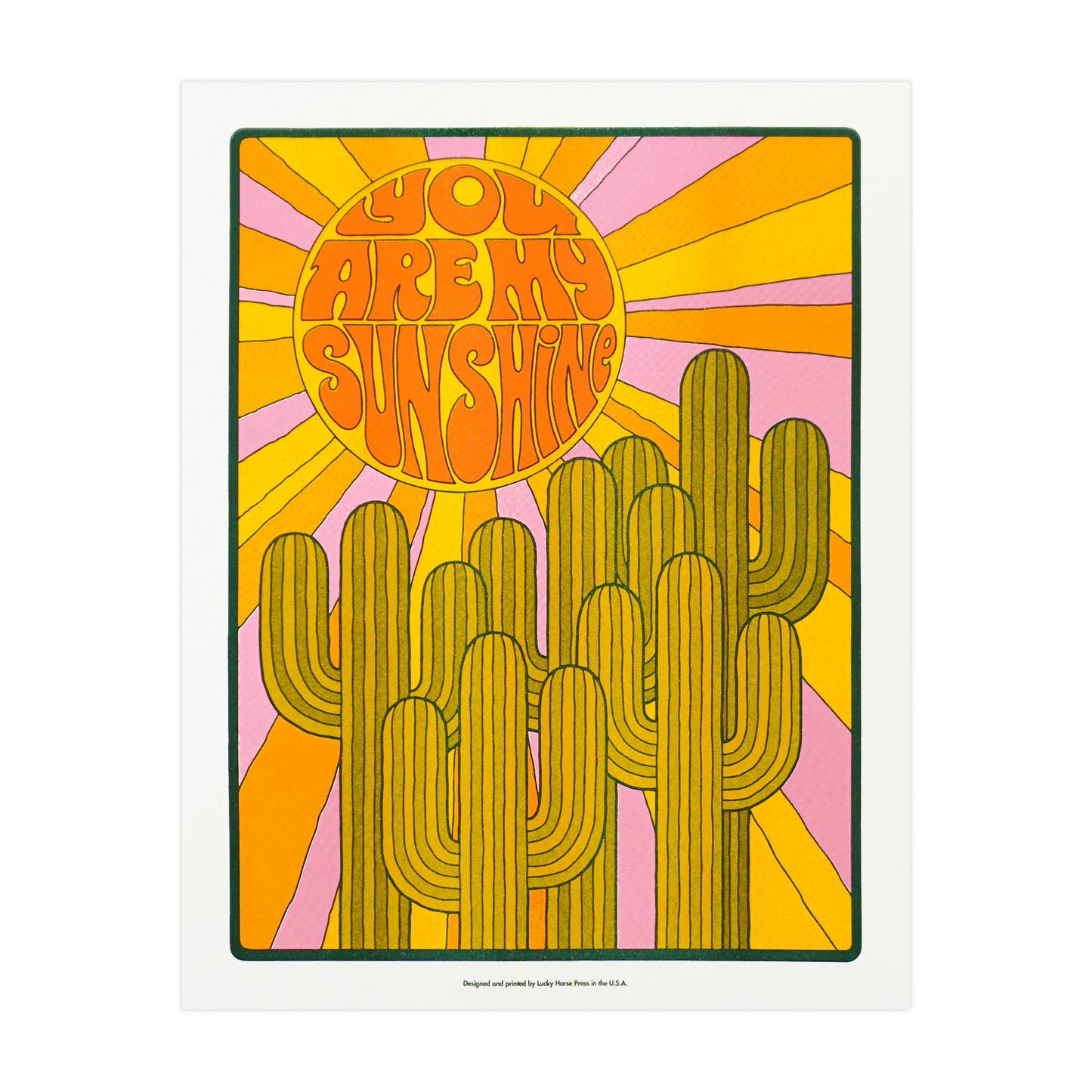 You Are My Sunshine Risograph Print