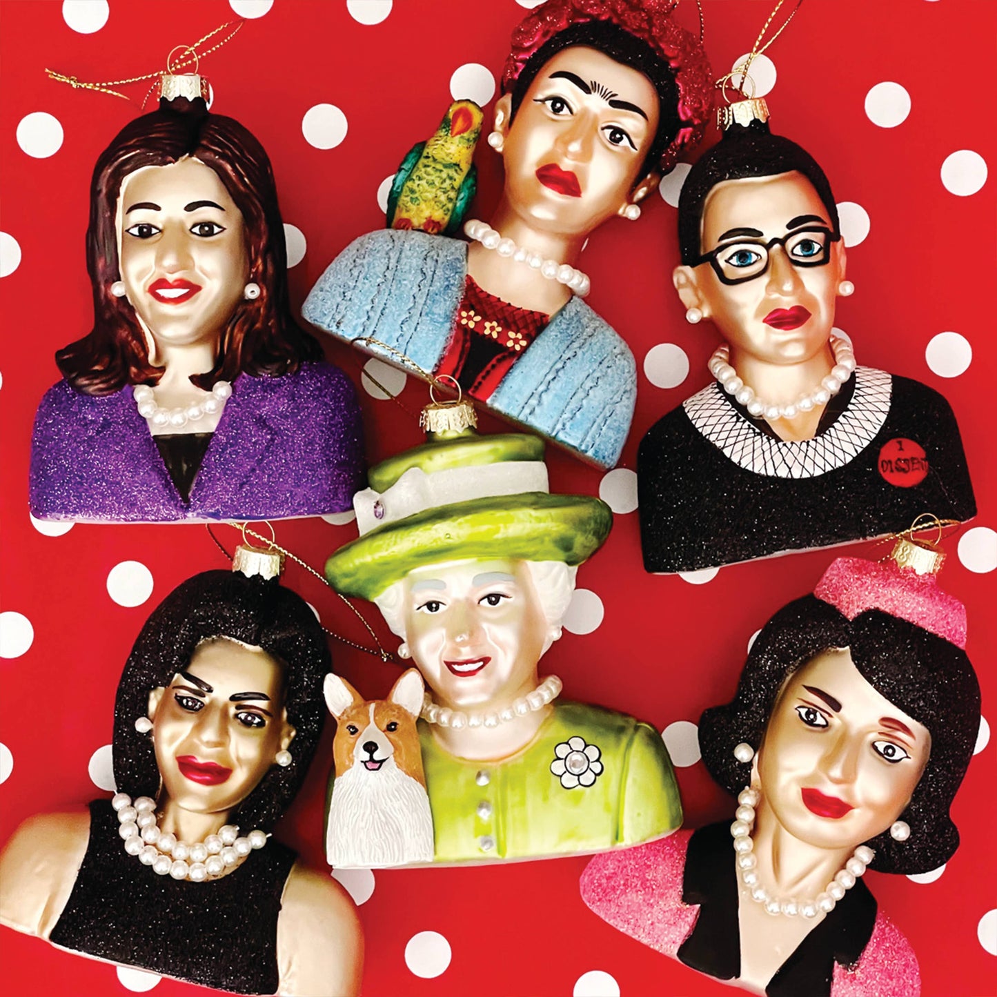 'Women We Admire' Glass Ornaments