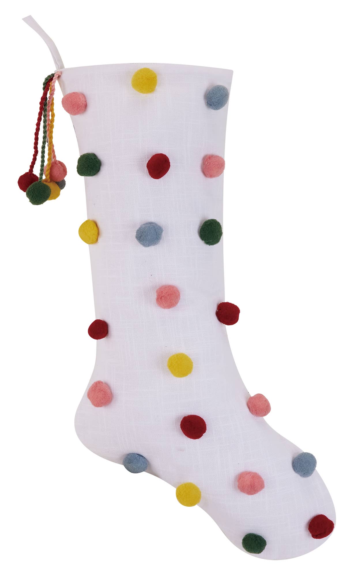 Colorful Pom Pom Stocking