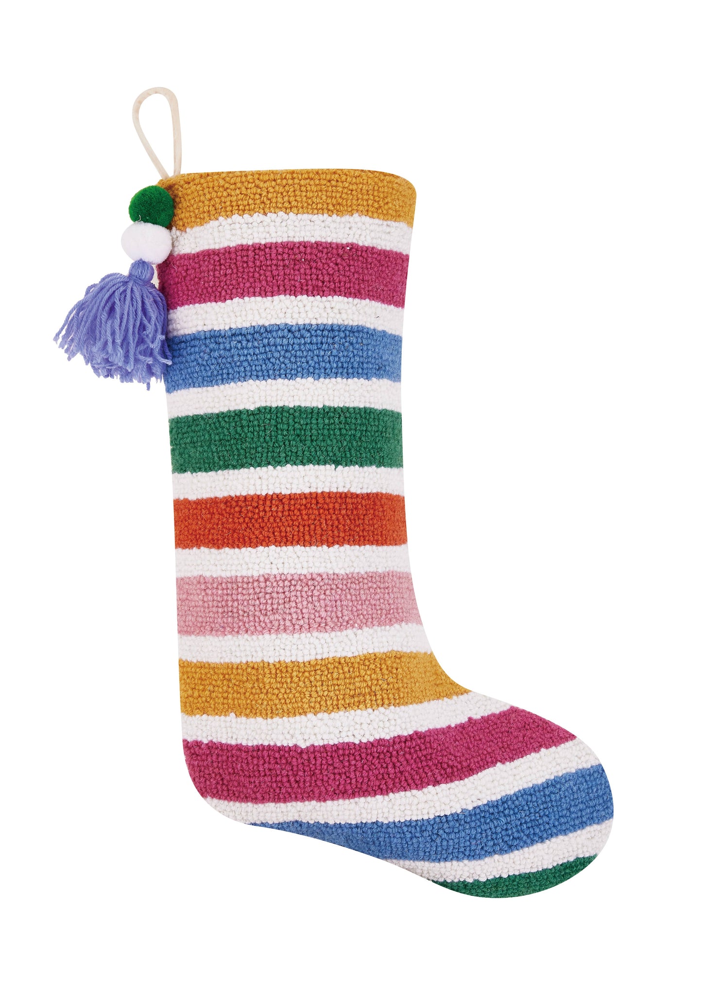 Rainbow Pom Pom Stocking