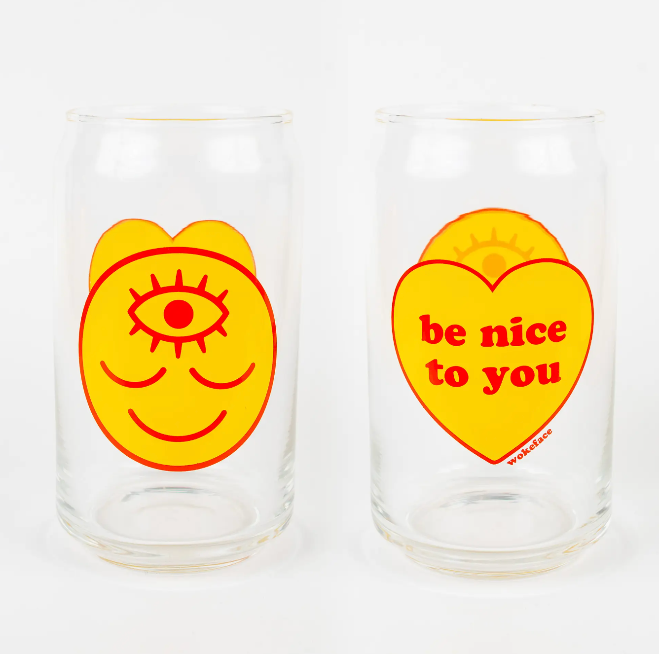 WokeFace Drinking Glasses