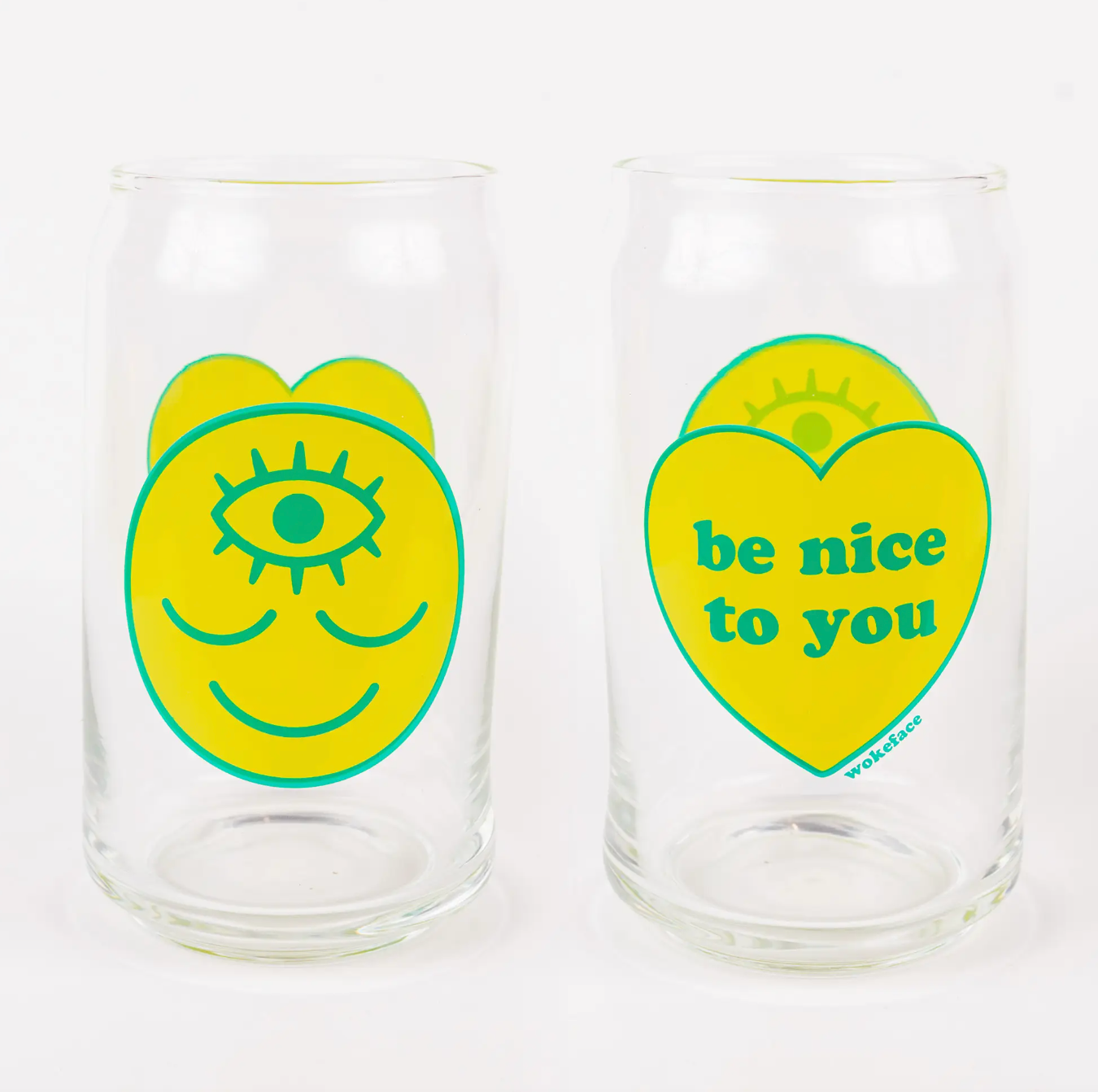 WokeFace Drinking Glasses