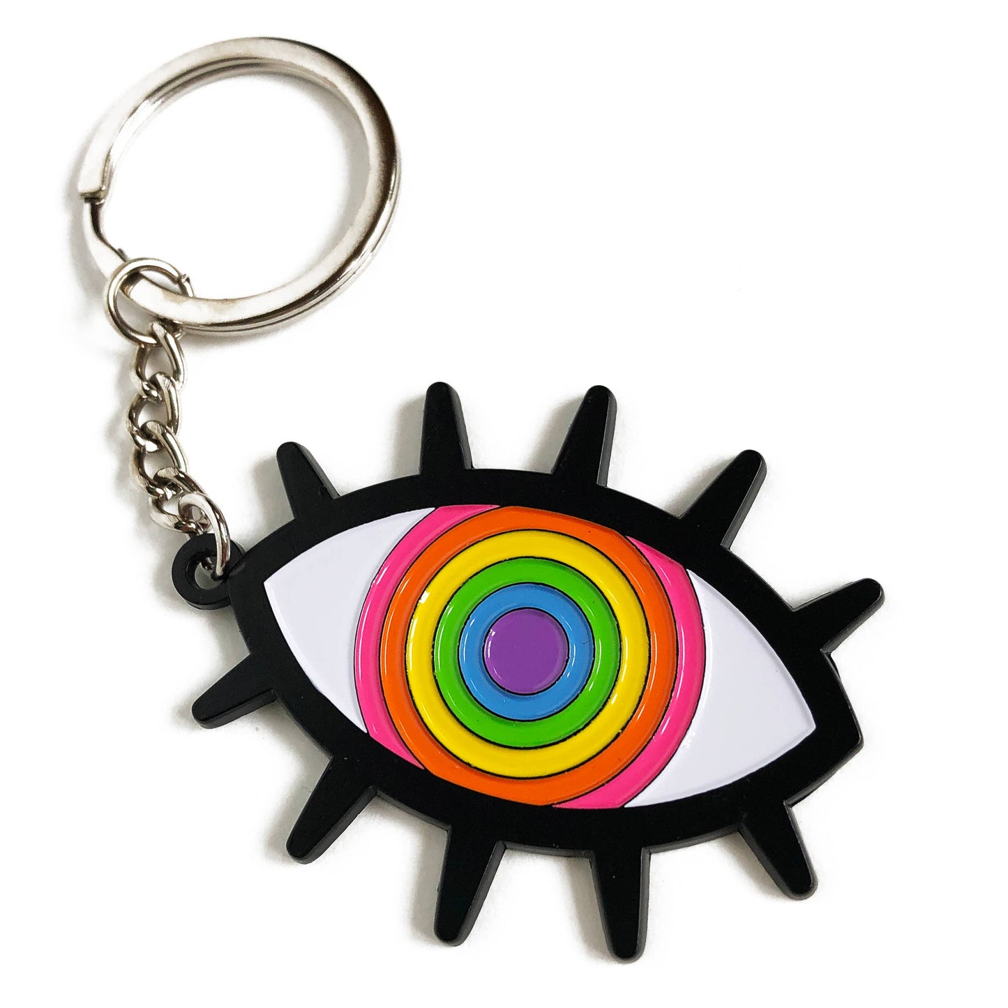 Wokeface Rainbow Eye Keychain