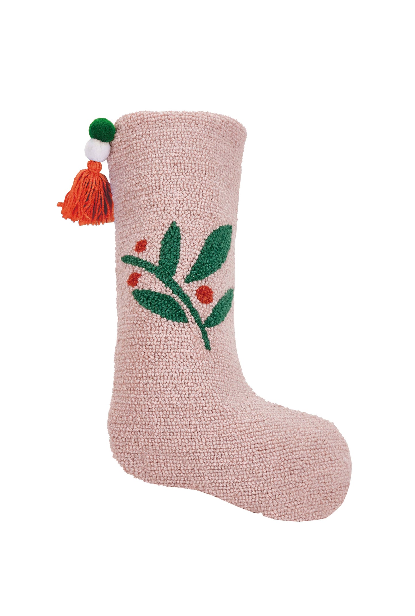 Pink Berry Mistletoe Stocking