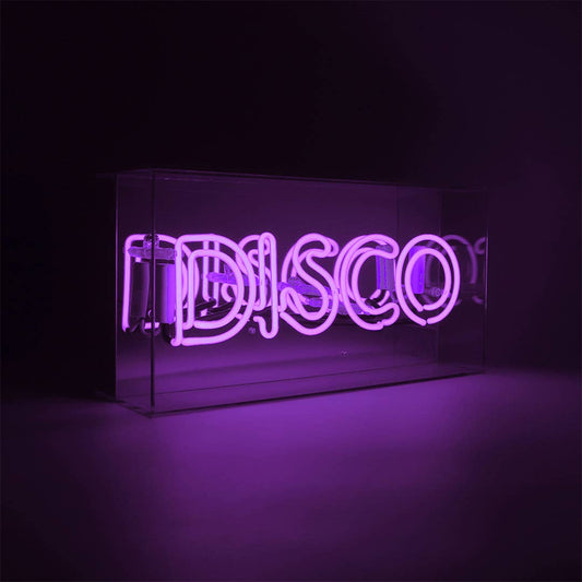 Neon Disco Acrylic Sign - Purple