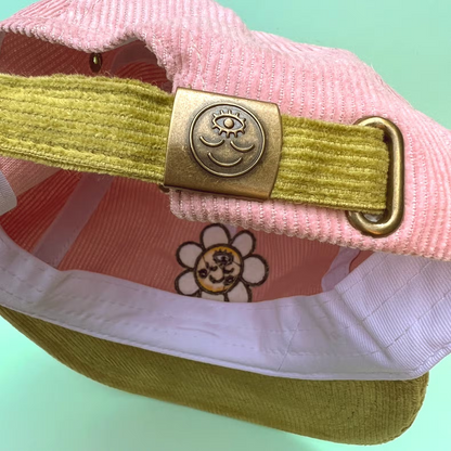 Wokeface Daisy Face Corduroy Hat