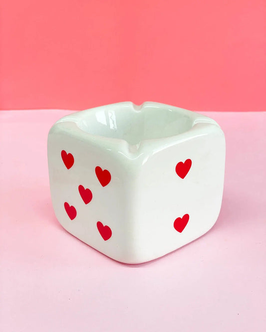 Lucky Heart Dice Ashtray