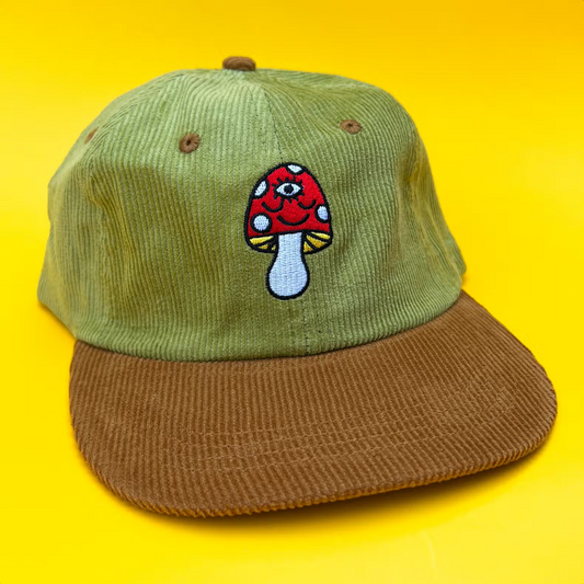 Wokeface Mushroom Corduroy Hat