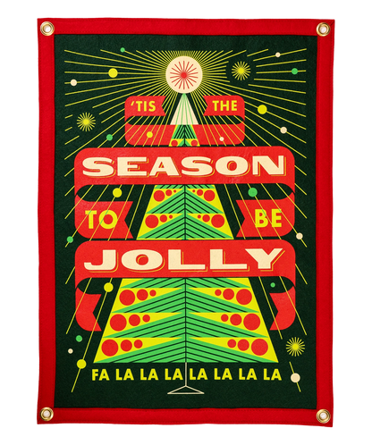 'Tis the Season To Be Jolly Camp Flag