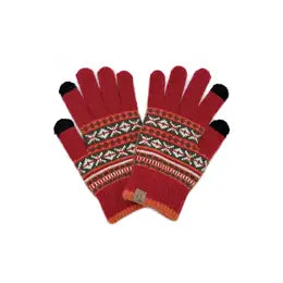 Aztec Knit Touch Gloves