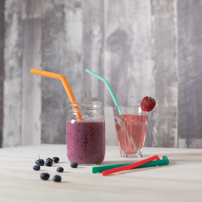 Cheer Silicone Smoothie Straws Set of 6