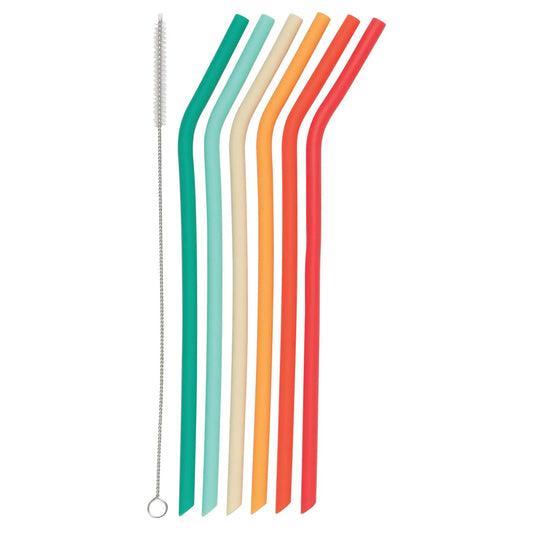 Cheer Silicone Straws Set of 6