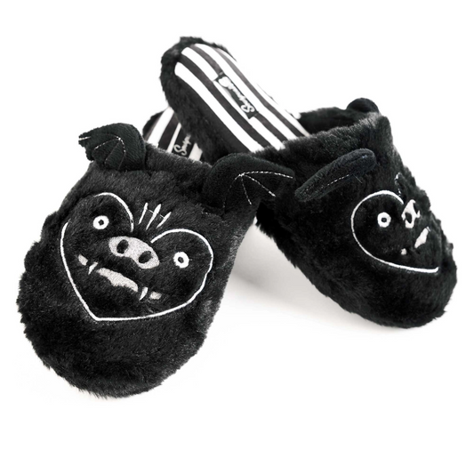 Furry Bat Slippers