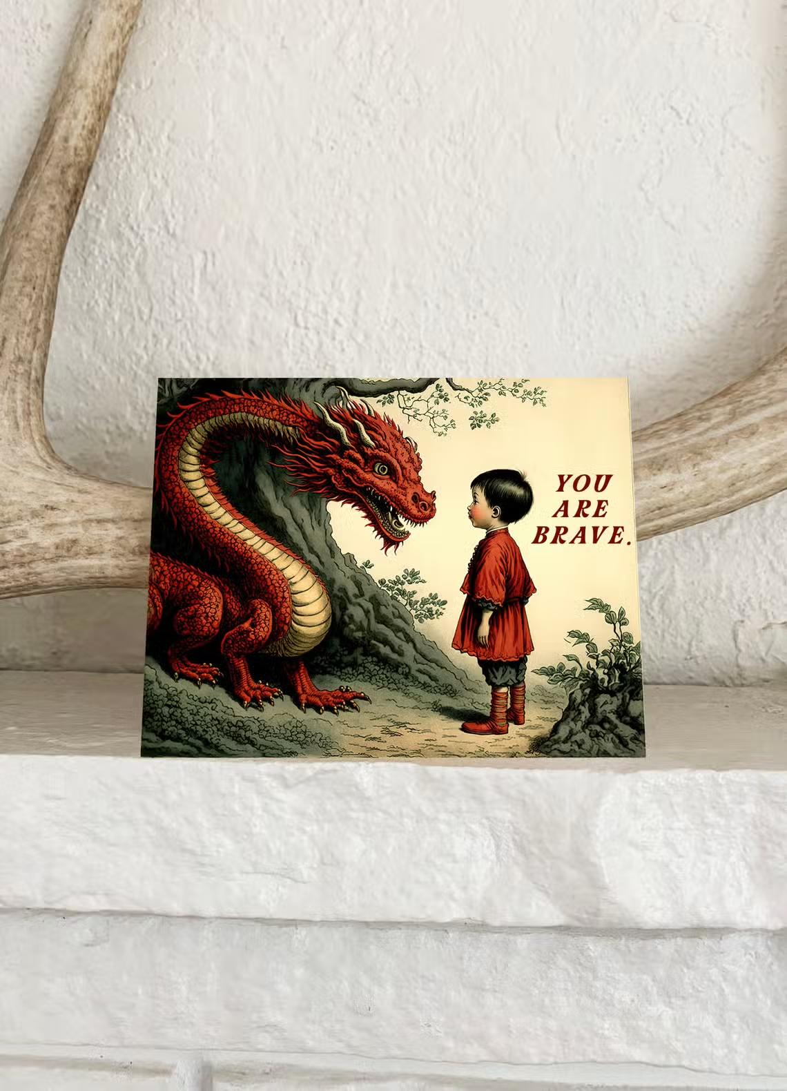 You Are Brave Dragon Greeting Card