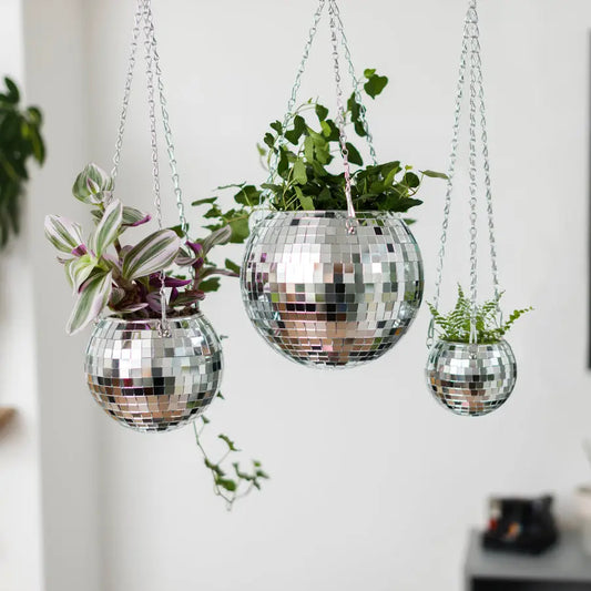 Discoball Hanging Planter