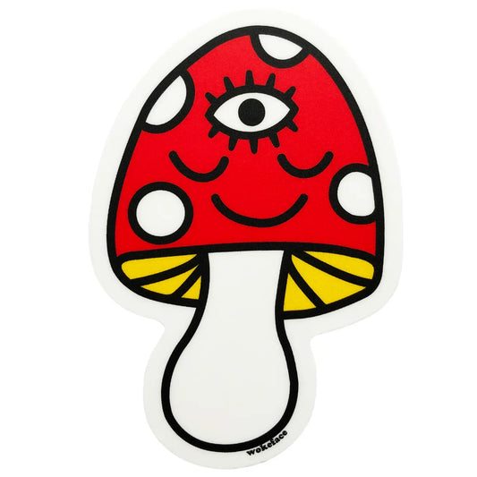 Wokeface Mushroom Sticker