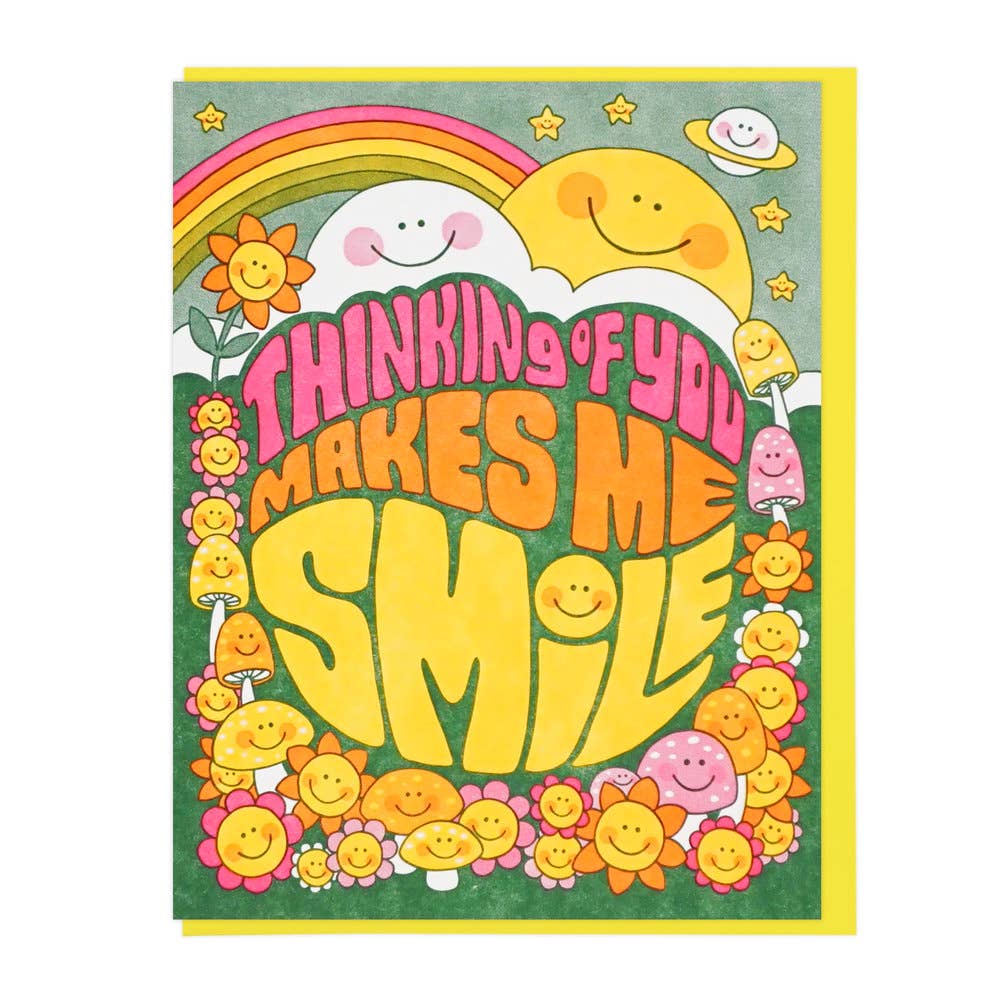 Thinking Of You Makes Me Smile Greeting Card