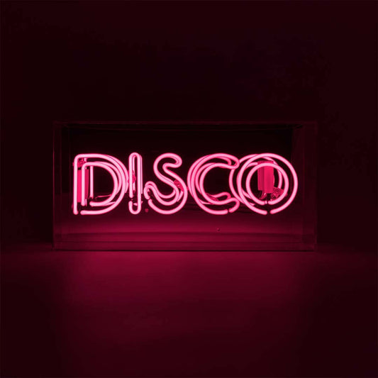 Pink Disco Acrylic Box Neon Light