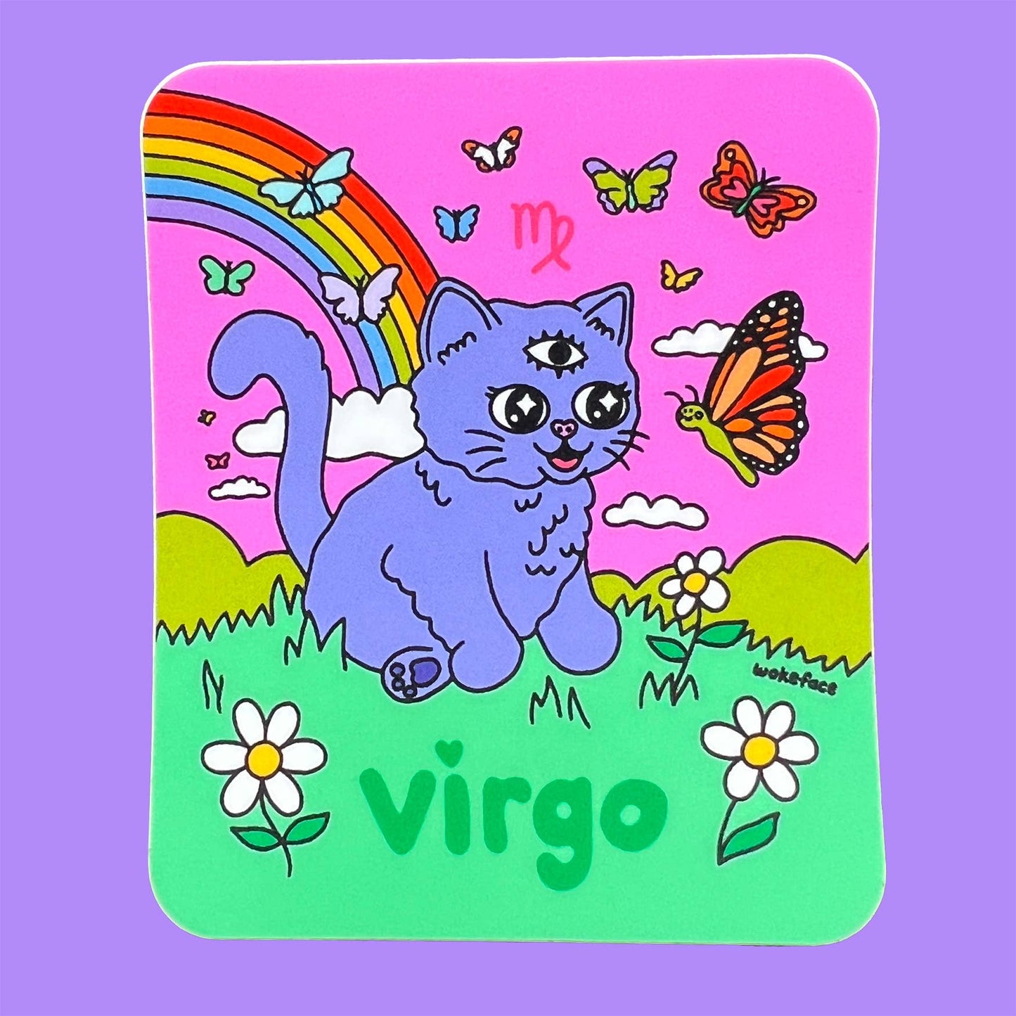 Wokeface Virgo Sticker