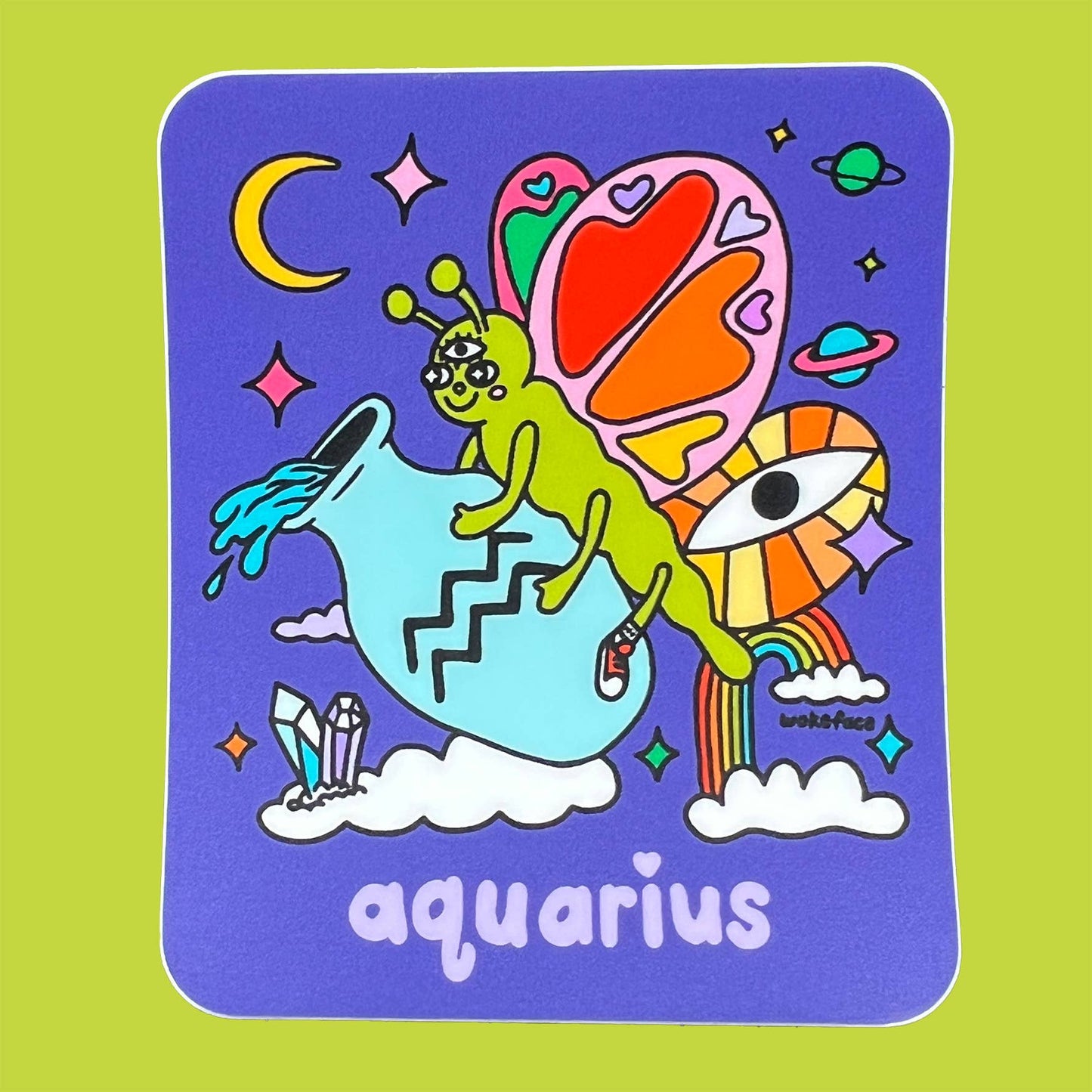 Wokeface Aquarius Sticker