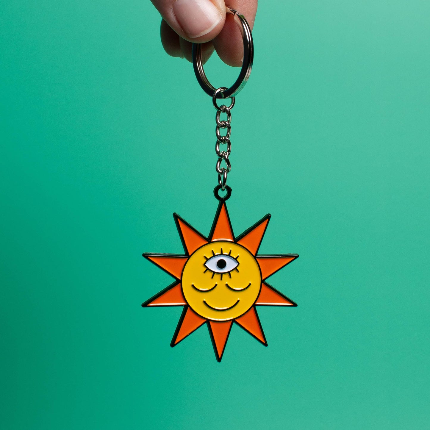Wokeface Sun Keychain