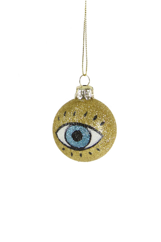 Gold Glitter Eye Ornament
