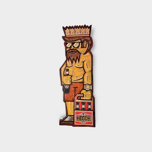 Nicholas Danger Wood Figures Art - Beer Man