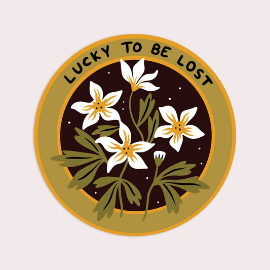 Lucky To Be Lost Sticker