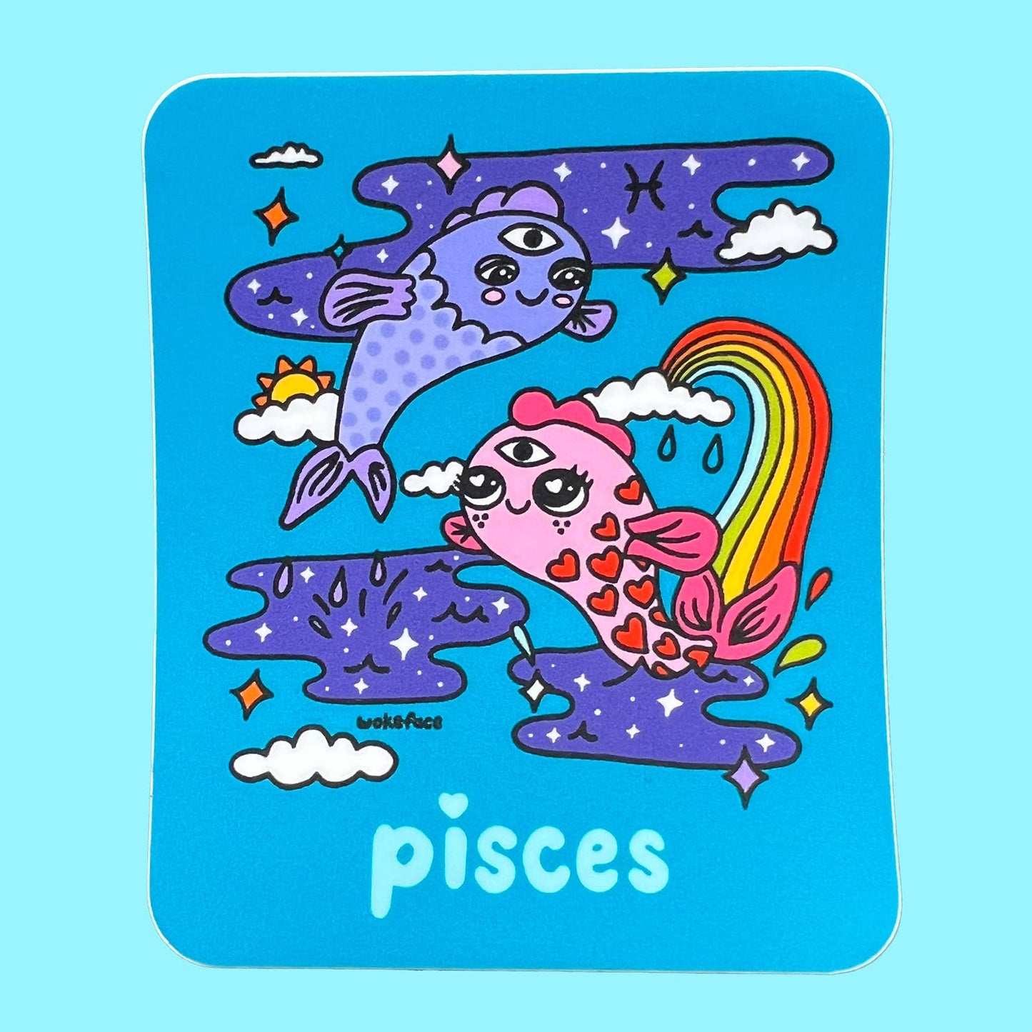 Wokeface Pisces Sticker