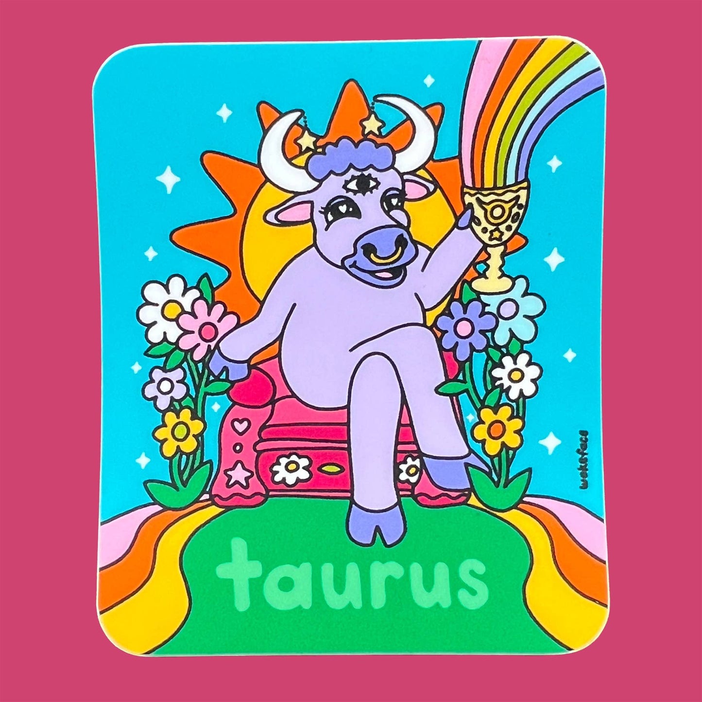 Wokeface Taurus Sticker