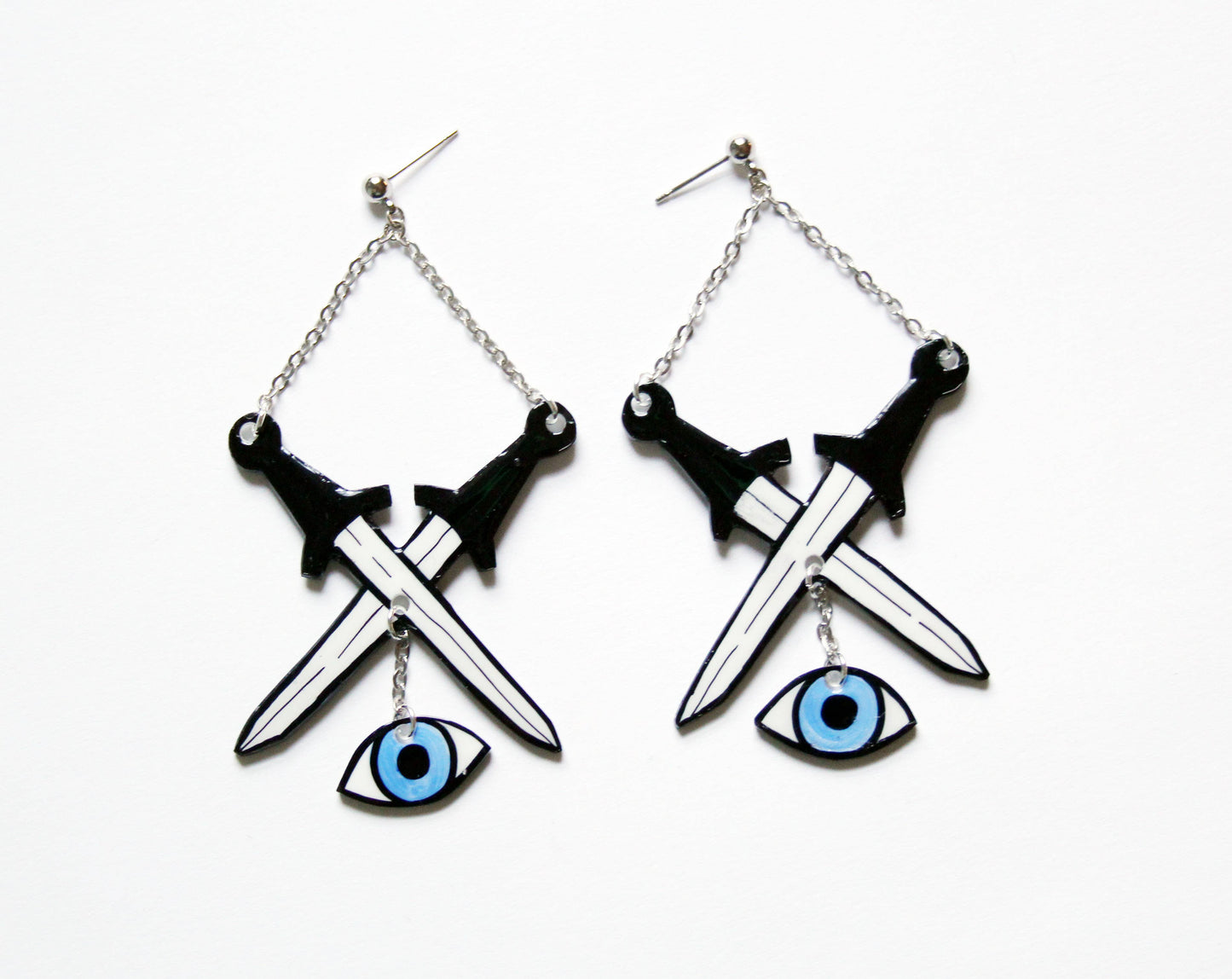 Swords Handmade Earrings | Eyes
