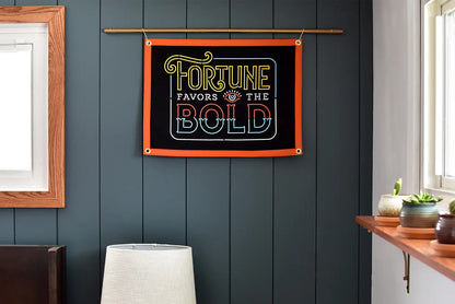 Fortune Favors the Bold Camp Flag